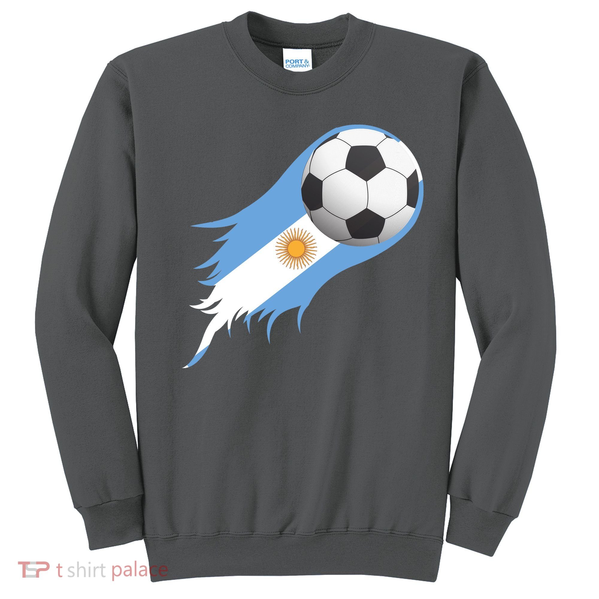 Argentina Team Flag Soccer Ball Sweatshirt