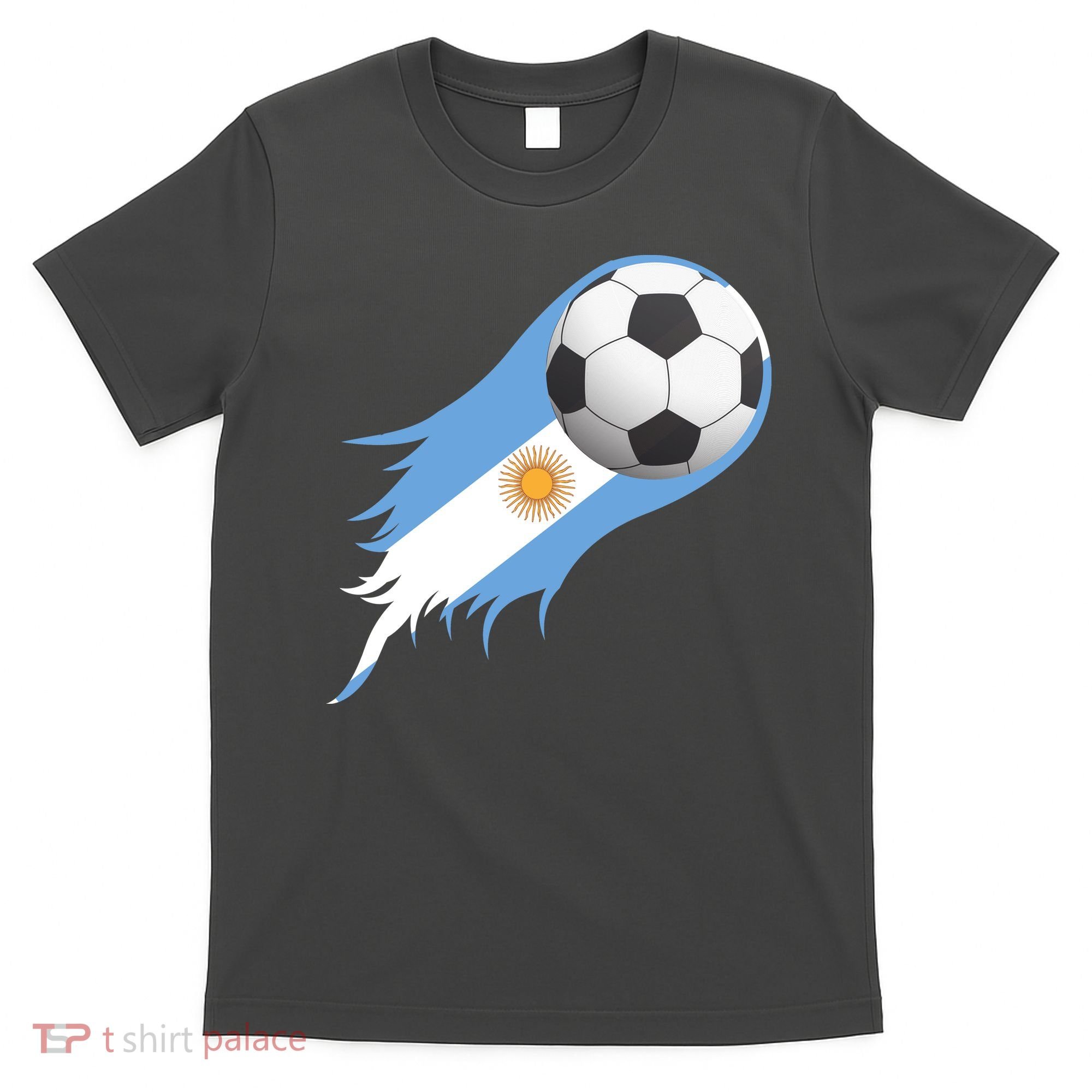 Argentina Team Flag Soccer Ball T-Shirt