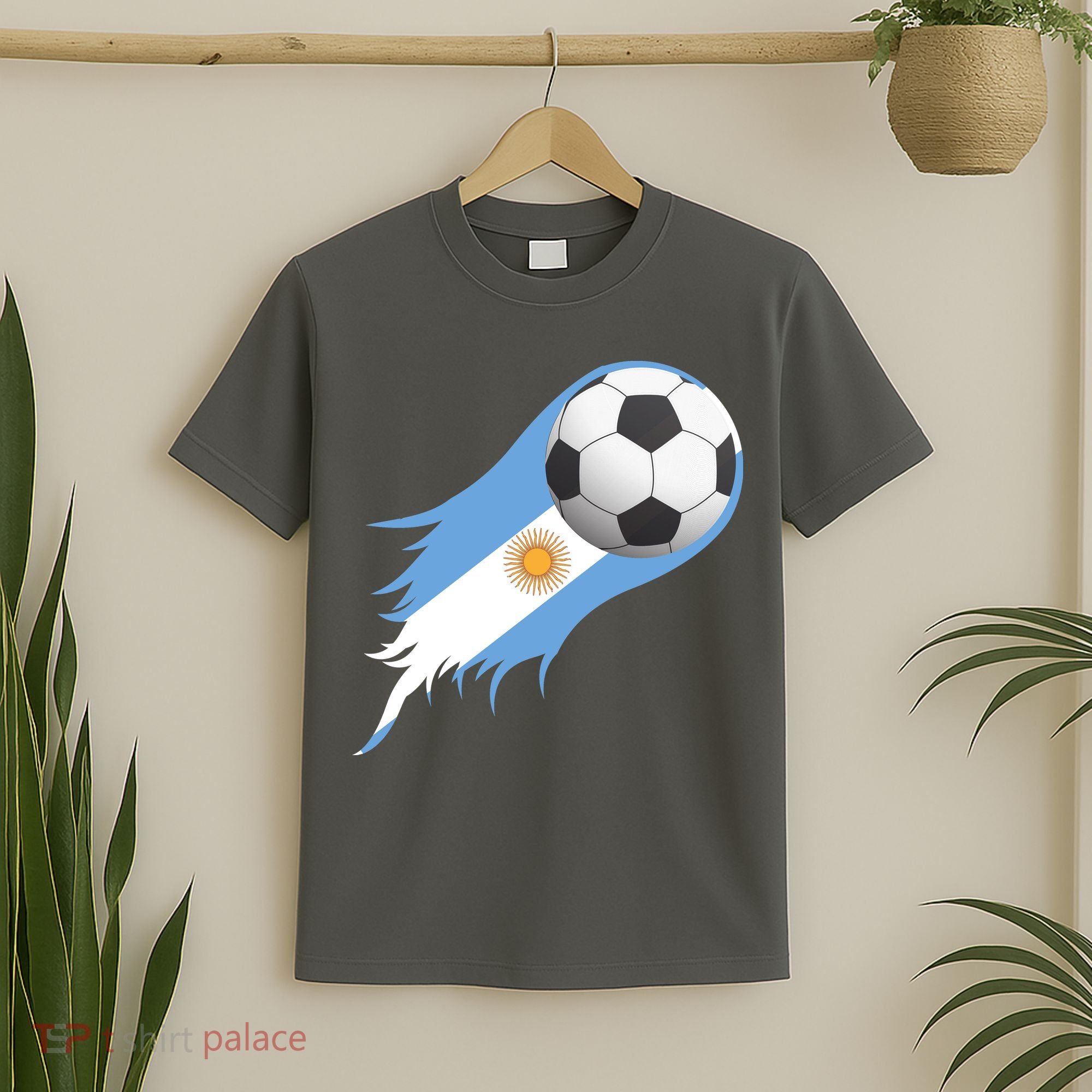 Argentina Team Flag Soccer Ball T-Shirt