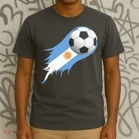 Argentina Team Flag Soccer Ball T-Shirt thumb 3