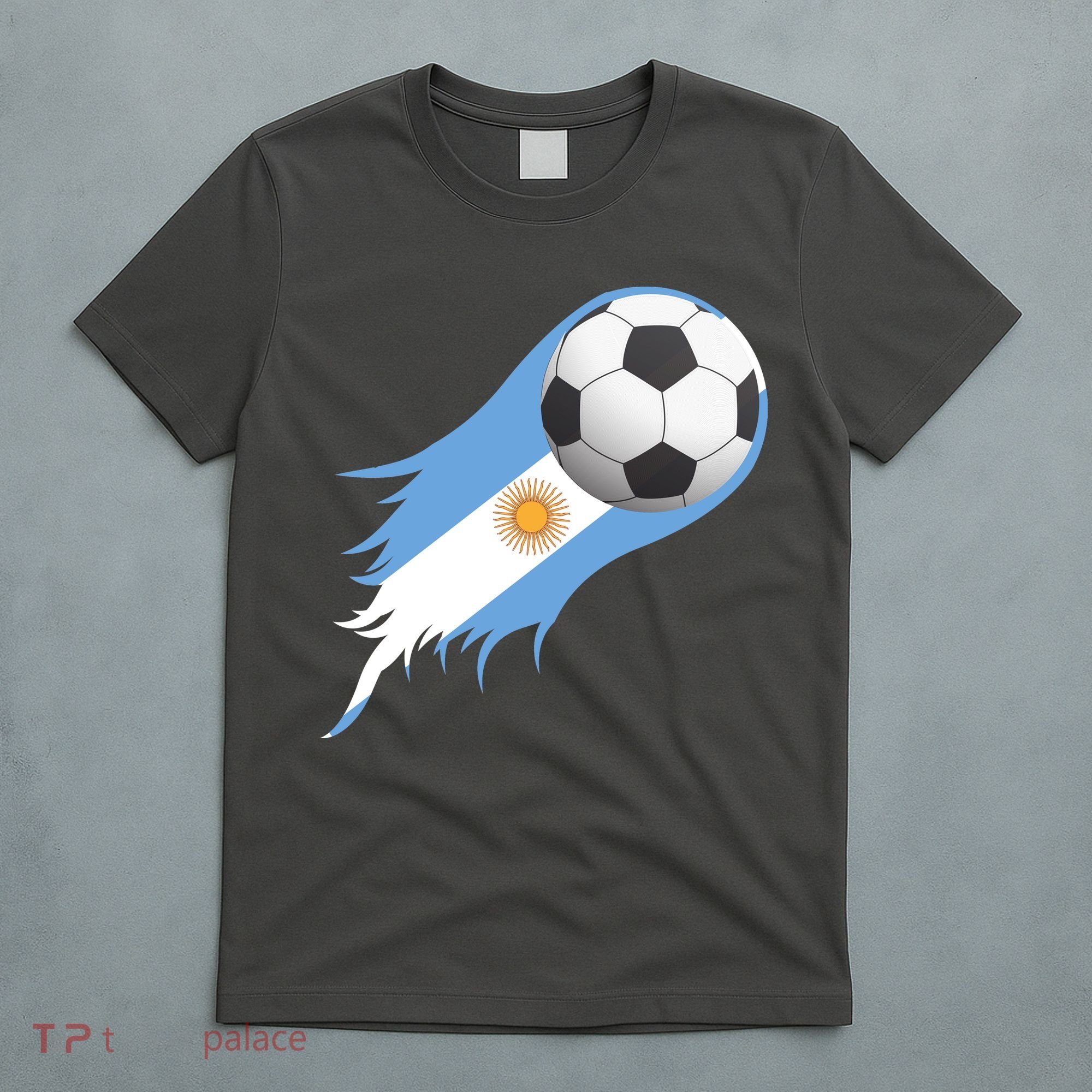 Argentina Team Flag Soccer Ball T-Shirt