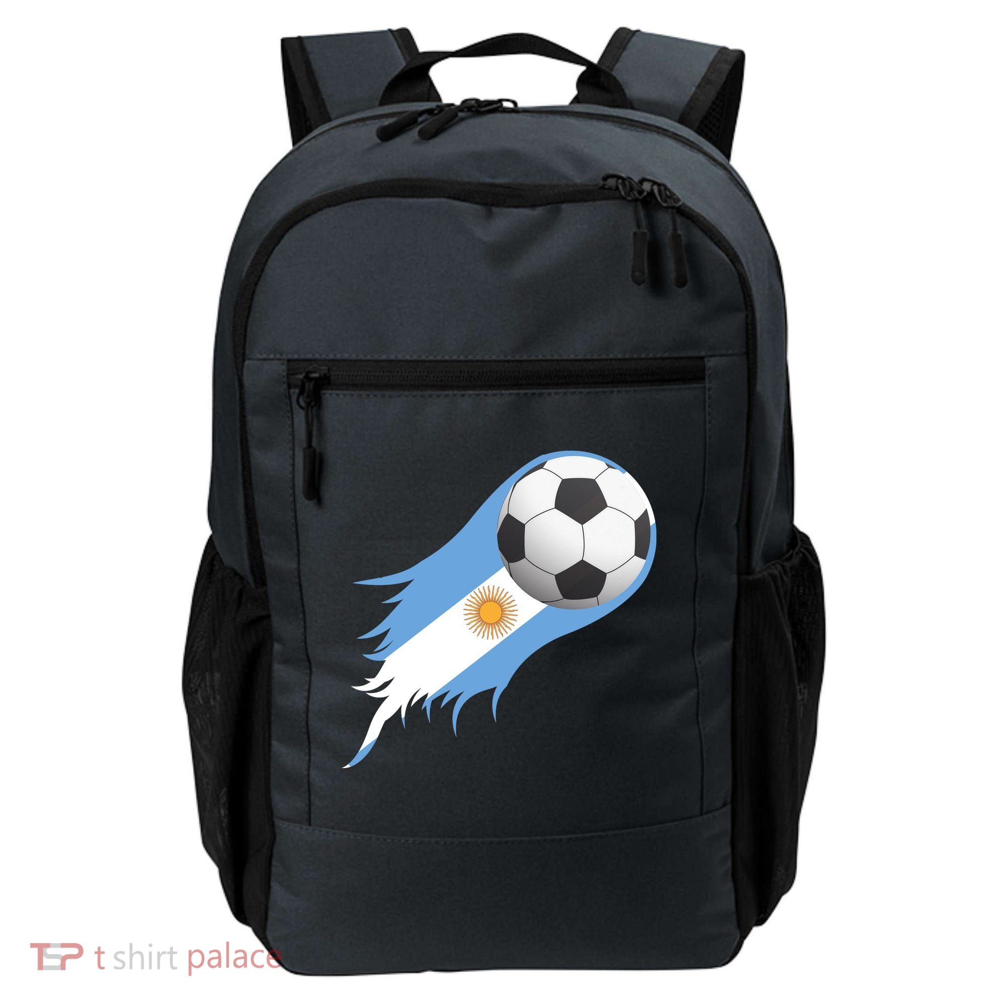 Argentina Team Flag Soccer Ball Backpack