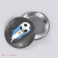 Argentina Team Flag Soccer Ball Button thumb 0
