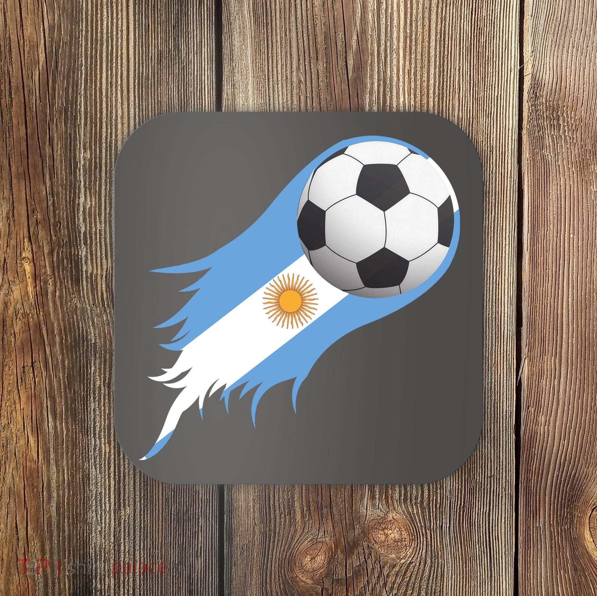 Argentina Team Flag Soccer Ball Coaster