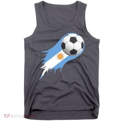 Argentina Team Flag Soccer Ball Tank Top