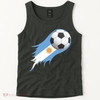 Argentina Team Flag Soccer Ball Tank Top thumb 2