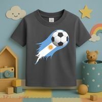 Argentina Team Flag Soccer Ball Toddler T-Shirt thumb 3