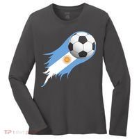 Argentina Team Flag Soccer Ball Women's Long Sleeve Shirt thumb 0
