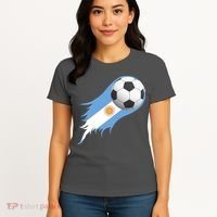 Argentina Team Flag Soccer Ball Women's T-Shirt thumb 4