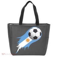 Argentina Team Flag Soccer Ball Tote Bag thumb 0