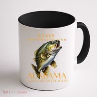 Alabama Territory Freshwater Fish The Spotted Bass Coffee Mug thumb 1