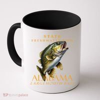 Alabama Territory Freshwater Fish The Spotted Bass Coffee Mug thumb 0