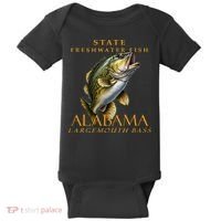 Alabama Territory Freshwater Fish The Spotted Bass Baby Bodysuit thumb 0