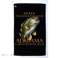 Alabama Territory Freshwater Fish The Spotted Bass Golf Towel thumb 0