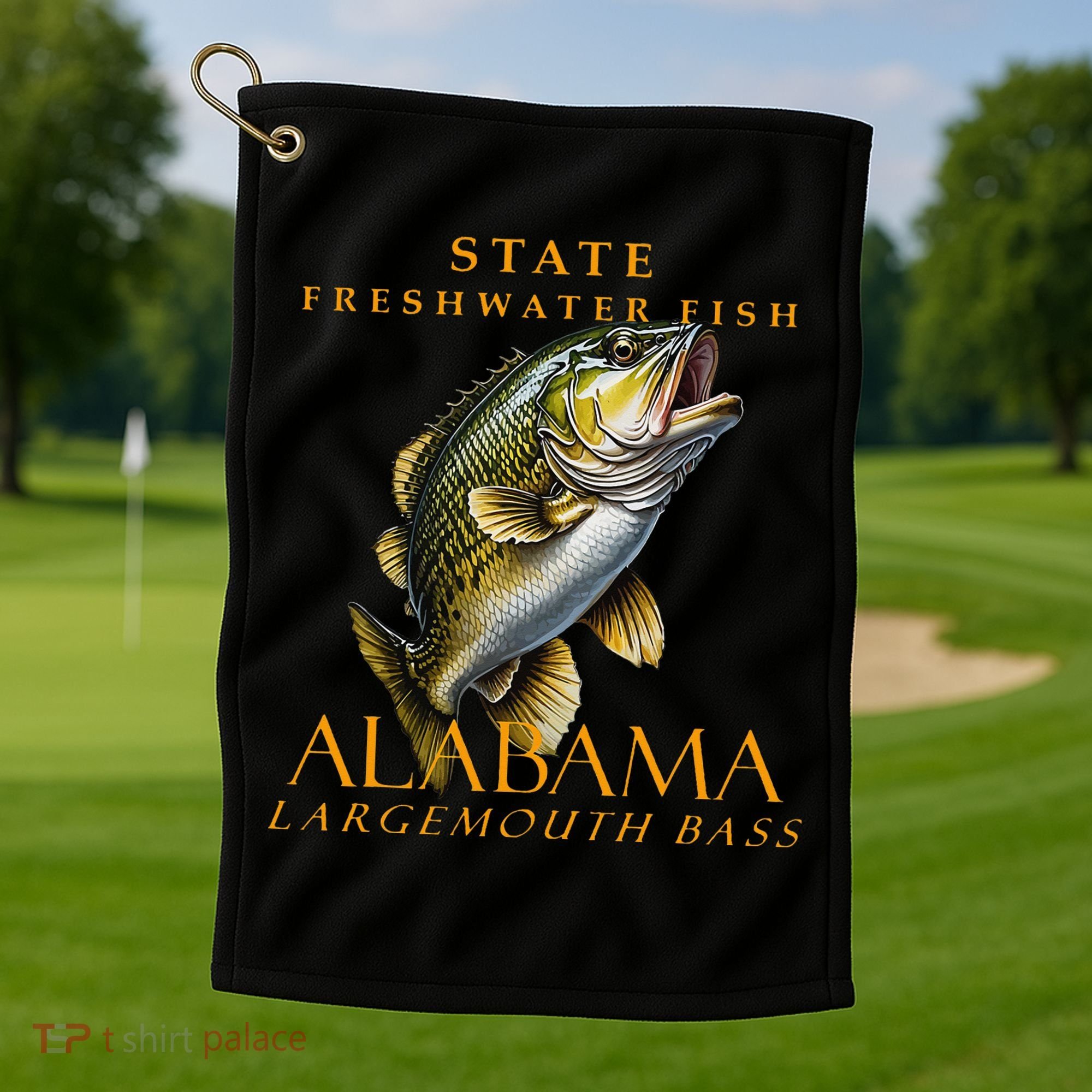 Alabama Territory Freshwater Fish The Spotted Bass Golf Towel