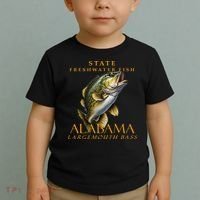 Alabama Territory Freshwater Fish The Spotted Bass Toddler T-Shirt thumb 2