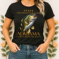 Alabama Territory Freshwater Fish The Spotted Bass Women's T-Shirt thumb 2