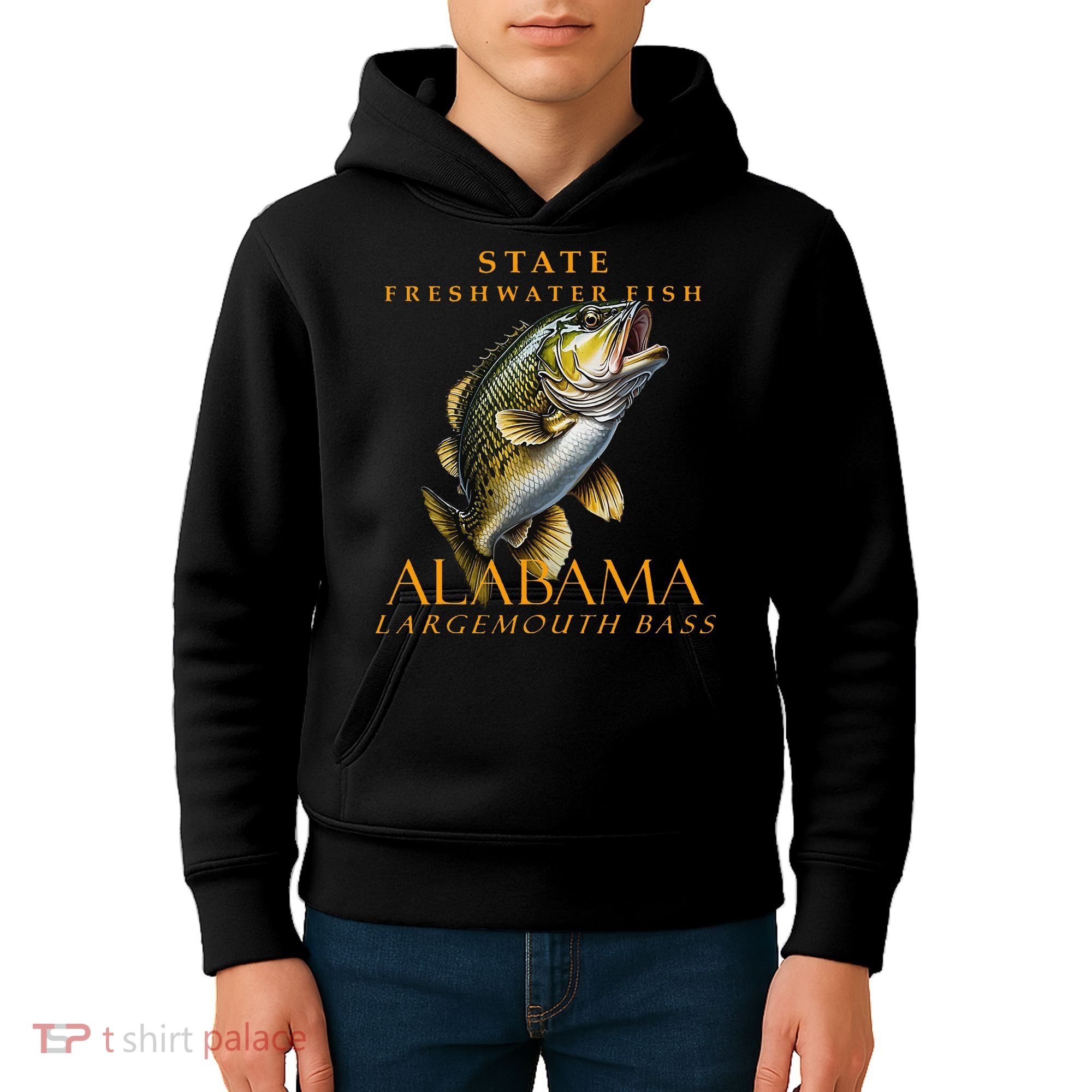Alabama Territory Freshwater Fish The Spotted Bass Kids Hoodie