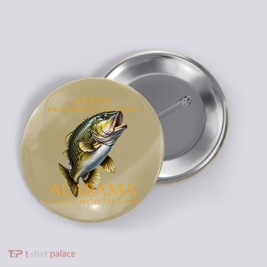 Alabama Territory Freshwater Fish The Spotted Bass Button