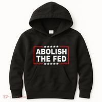 Abolish The Fed Economic Stability Reform Protest Kids Hoodie thumb 0