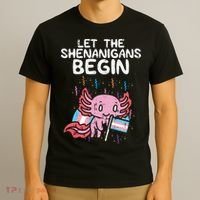 Axolotl Transgende.r Flag Shenanigans Tran.s Transsexual Pride T-Shirt thumb 3