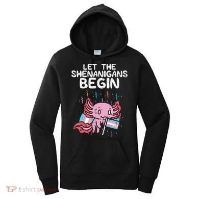 Axolotl Transgende.r Flag Shenanigans Tran.s Transsexual Pride Women's Hoodie