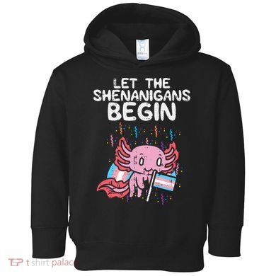 Axolotl Transgende.r Flag Shenanigans Tran.s Transsexual Pride Toddler Hoodie