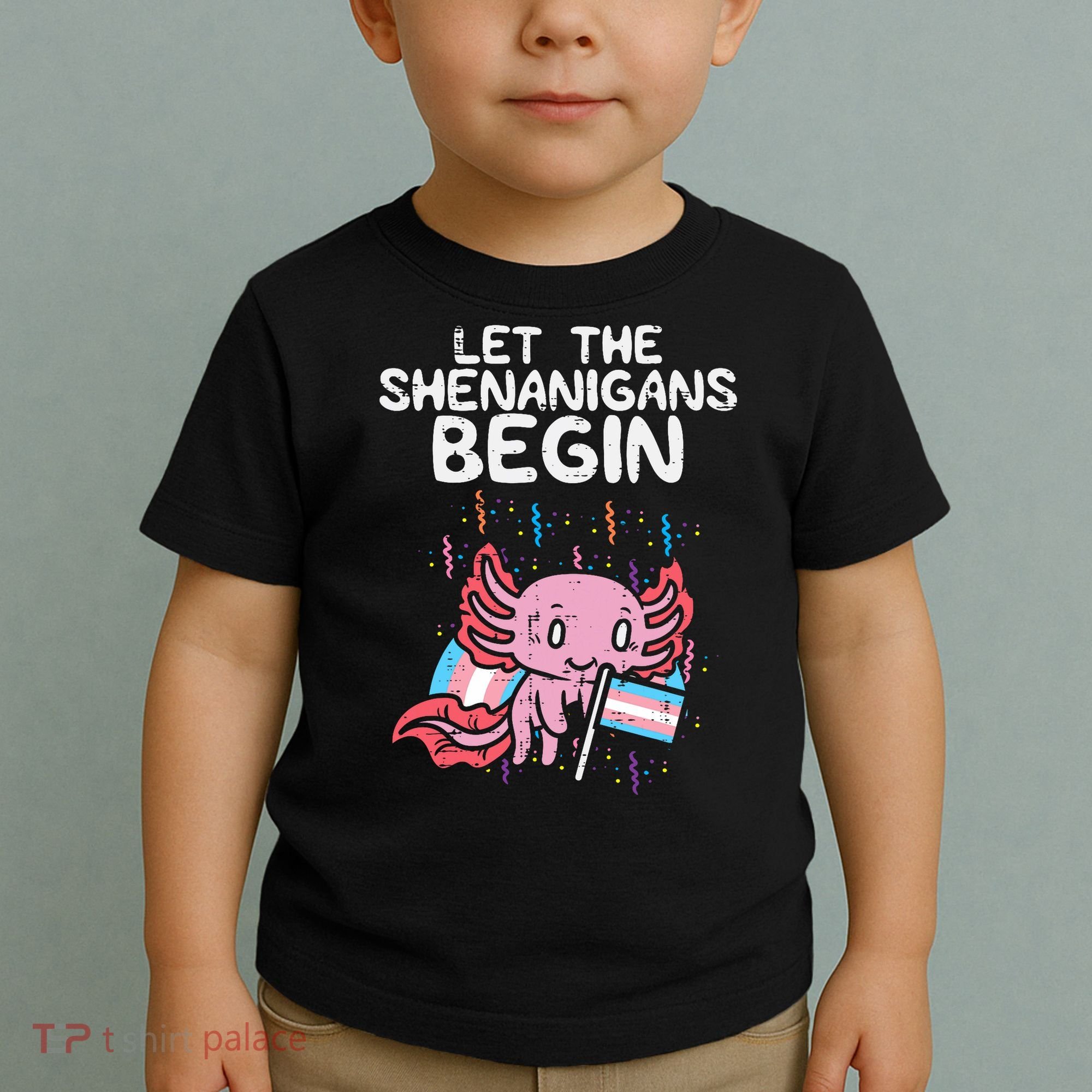 Axolotl Transgende.r Flag Shenanigans Tran.s Transsexual Pride Toddler T-Shirt