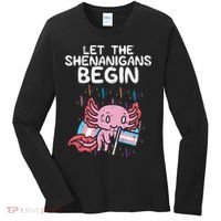 Axolotl Transgende.r Flag Shenanigans Tran.s Transsexual Pride Women's Long Sleeve Shirt thumb 0