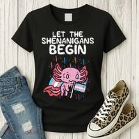 Axolotl Transgende.r Flag Shenanigans Tran.s Transsexual Pride Women's T-Shirt thumb 3