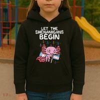Axolotl Transgende.r Flag Shenanigans Tran.s Transsexual Pride Kids Hoodie thumb 3