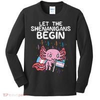 Axolotl Transgende.r Flag Shenanigans Tran.s Transsexual Pride Kids Long Sleeve Shirt thumb 0