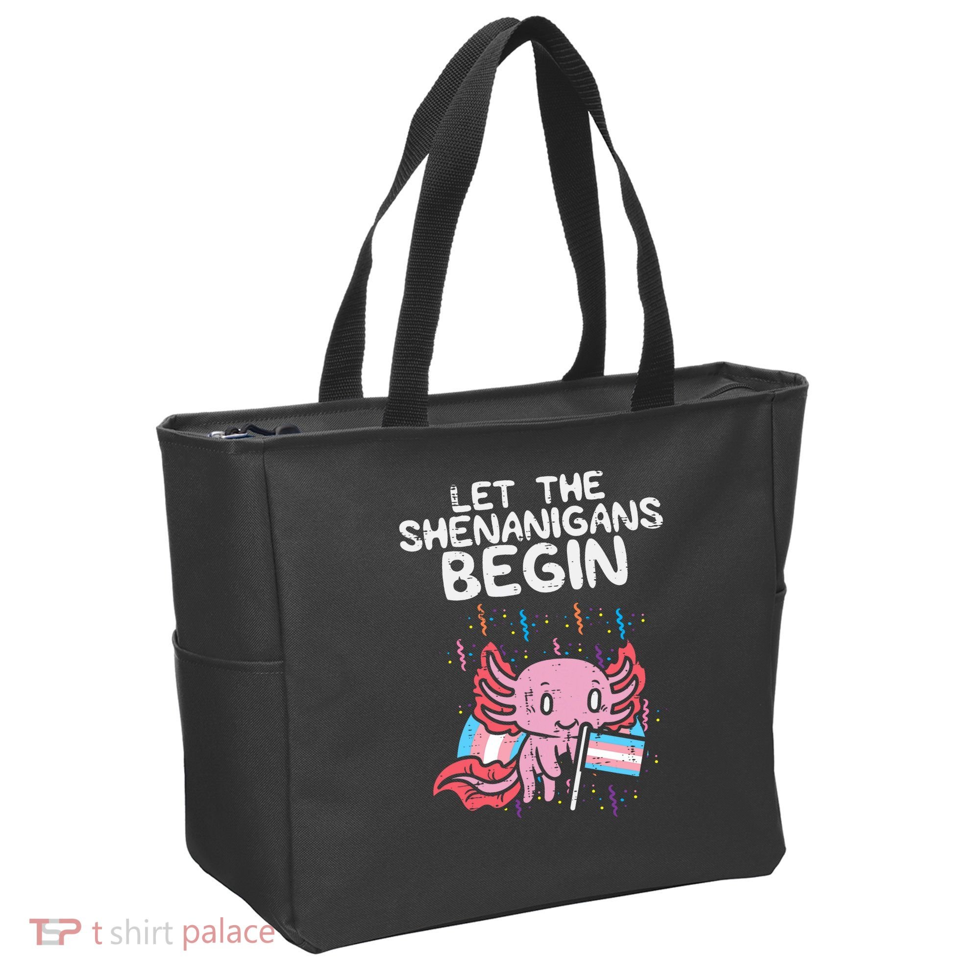 Axolotl Transgende.r Flag Shenanigans Tran.s Transsexual Pride Tote Bag