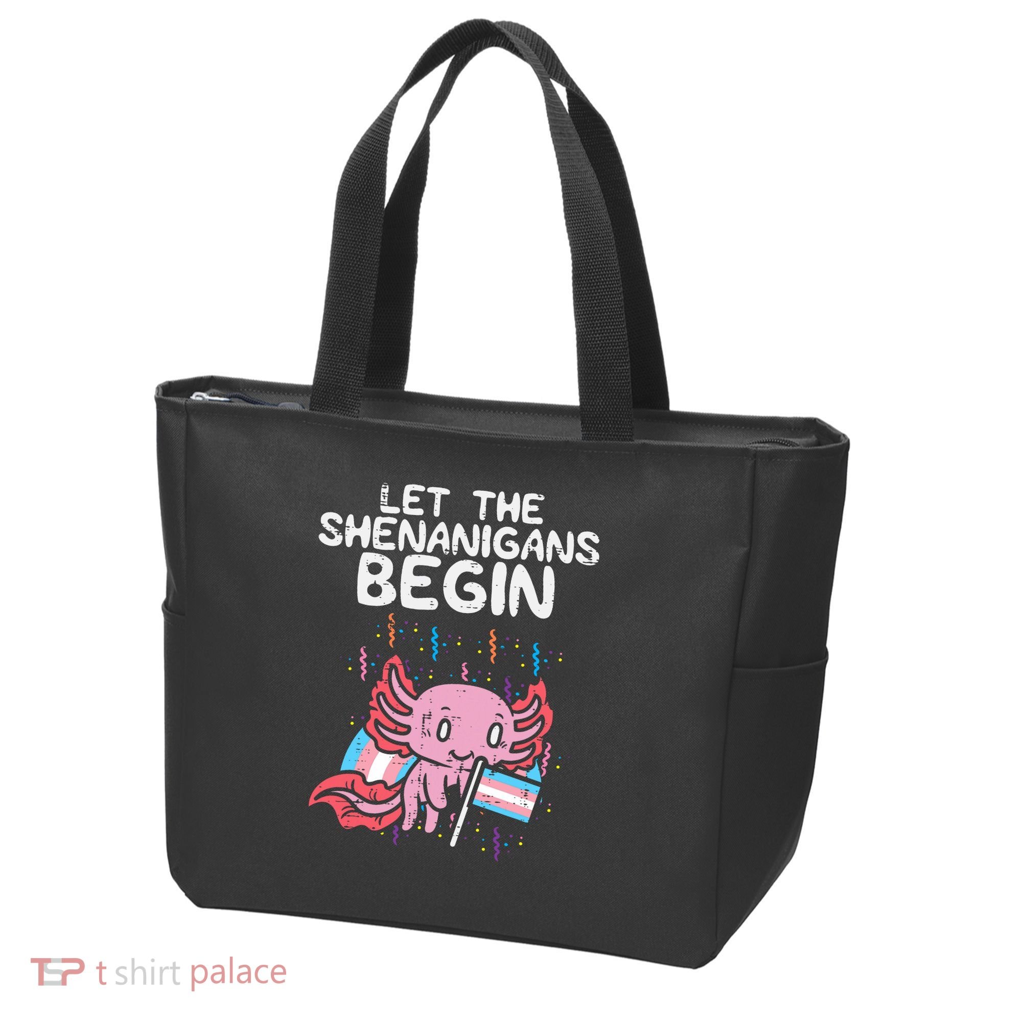 Axolotl Transgende.r Flag Shenanigans Tran.s Transsexual Pride Tote Bag