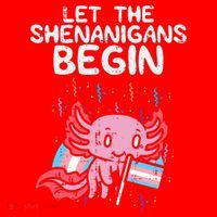 Axolotl Transgende.r Flag Shenanigans Tran.s Transsexual Pride Santa Hat thumb 1