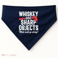 Axe Throwing Funny Targets Hatchet Lumberjack Gift USA-Made Doggie Bandana thumb 0