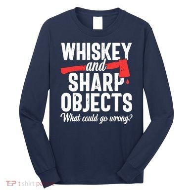 Axe Throwing Funny Targets Hatchet Lumberjack Gift Long Sleeve Shirt