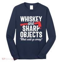 Axe Throwing Funny Targets Hatchet Lumberjack Gift Long Sleeve Shirt thumb 0