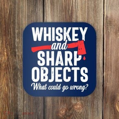 Axe Throwing Funny Targets Hatchet Lumberjack Gift Coaster