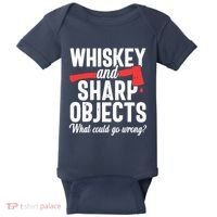 Axe Throwing Funny Targets Hatchet Lumberjack Gift Baby Bodysuit thumb 0
