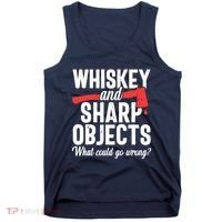 Axe Throwing Funny Targets Hatchet Lumberjack Gift Tank Top thumb 0