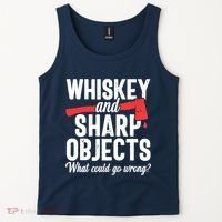 Axe Throwing Funny Targets Hatchet Lumberjack Gift Tank Top thumb 2