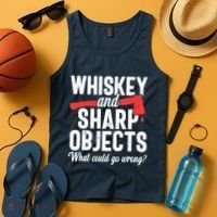 Axe Throwing Funny Targets Hatchet Lumberjack Gift Tank Top thumb 4