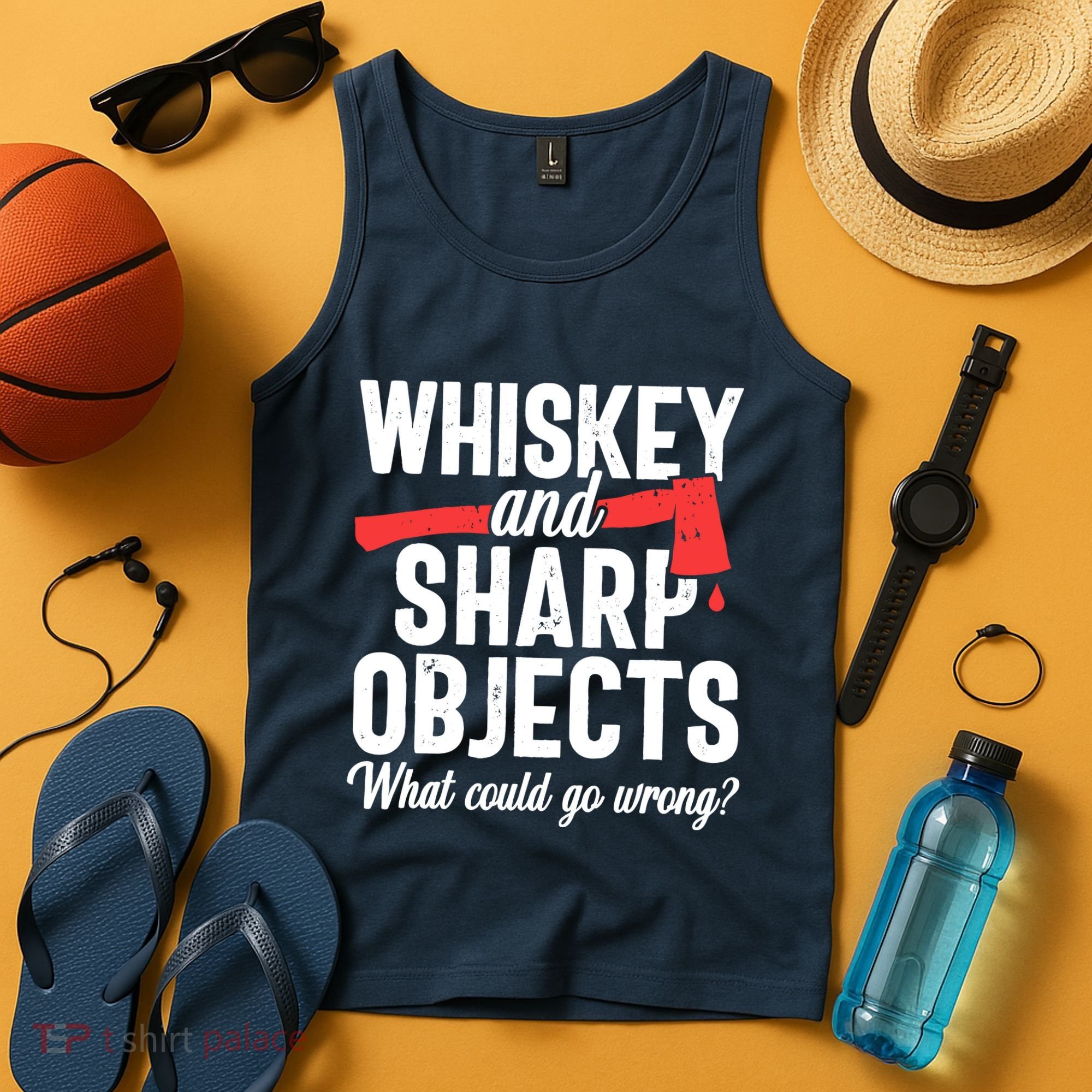 Axe Throwing Funny Targets Hatchet Lumberjack Gift Tank Top