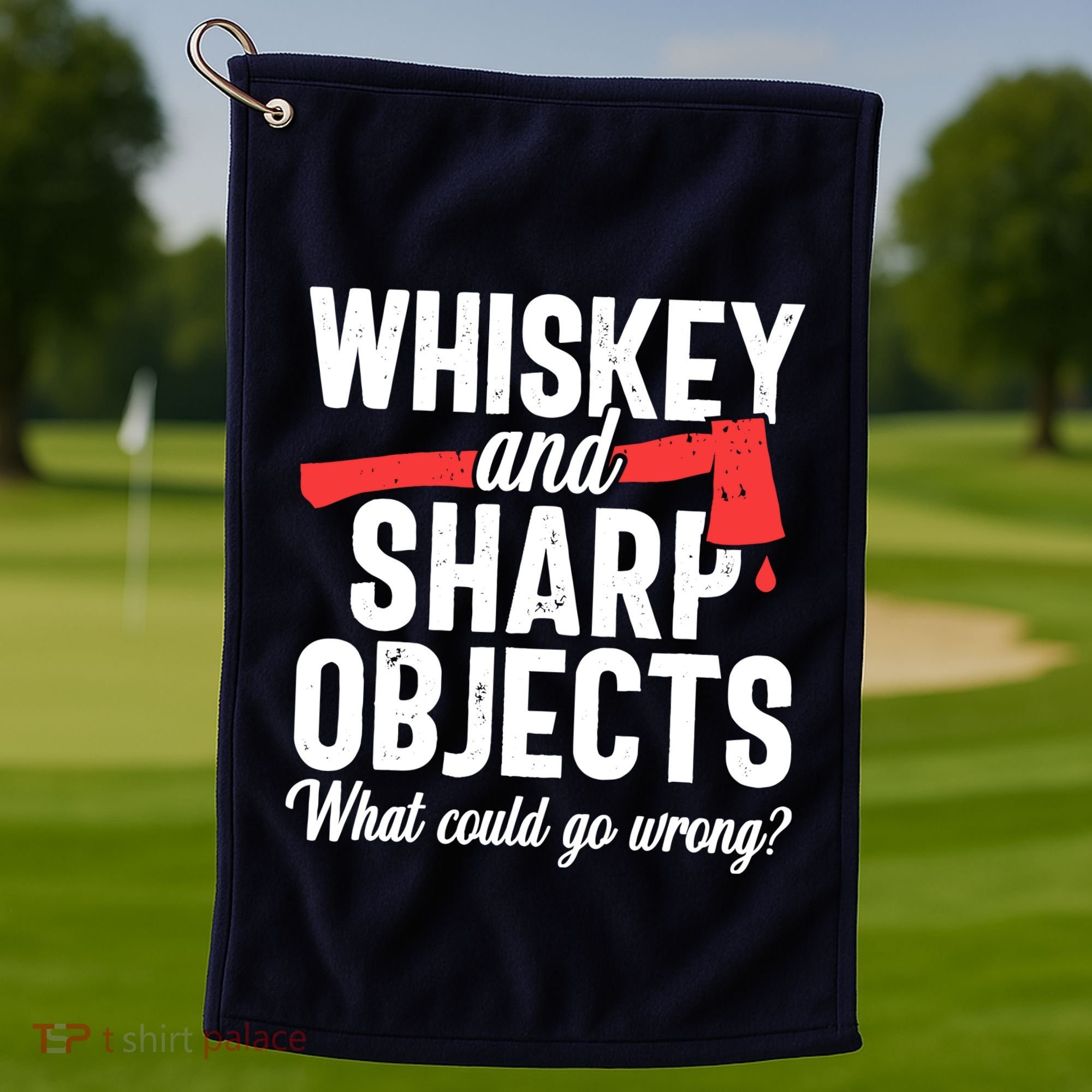 Axe Throwing Funny Targets Hatchet Lumberjack Gift Golf Towel