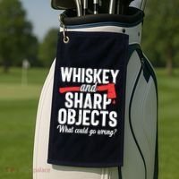 Axe Throwing Funny Targets Hatchet Lumberjack Gift Golf Towel thumb 2