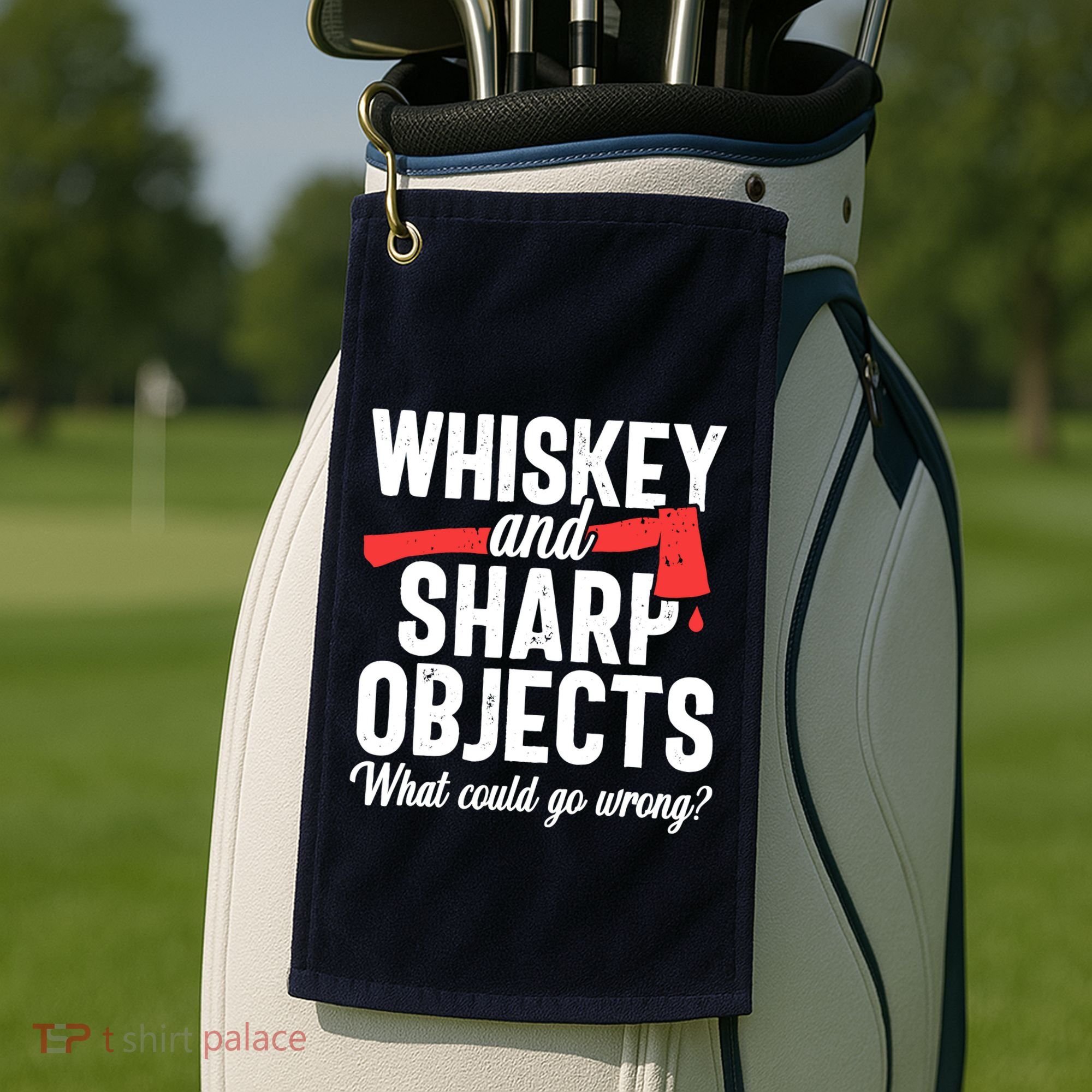 Axe Throwing Funny Targets Hatchet Lumberjack Gift Golf Towel