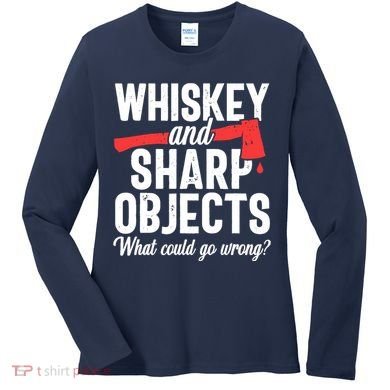 Axe Throwing Funny Targets Hatchet Lumberjack Gift Women's Long Sleeve Shirt