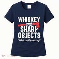 Axe Throwing Funny Targets Hatchet Lumberjack Gift Women's T-Shirt thumb 0