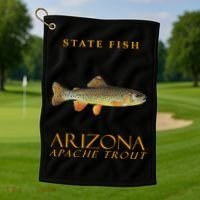 Arizona Territory Fish The Apache Trout Golf Towel thumb 1